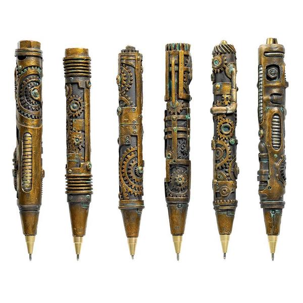 Design Toscano Industrial Steampunk Sculptural Ink Transport Pens CL68402